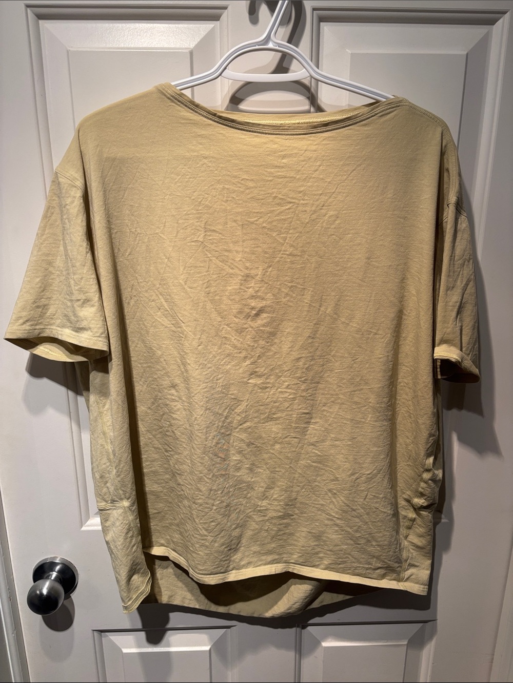 lululemon athletica Back in Action Finch Yellow Short-Sleeve Shirt